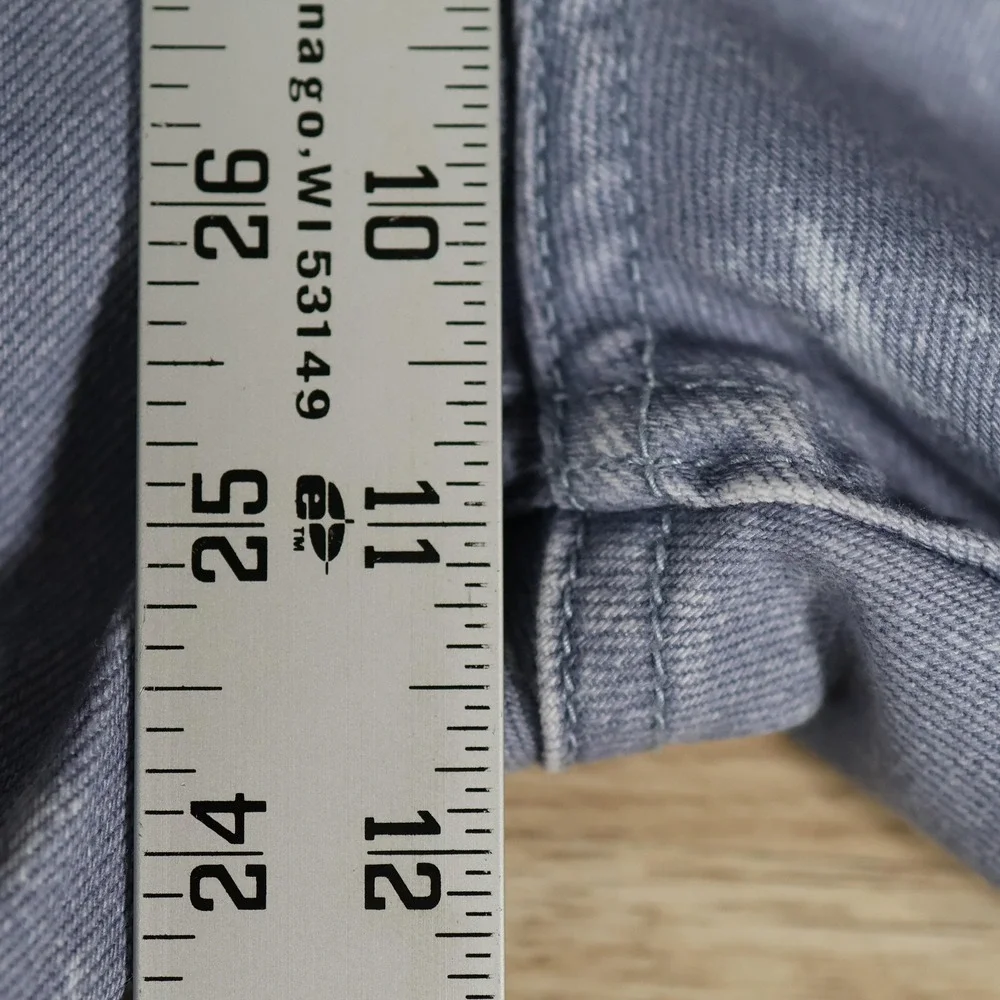 Rag & Bone Jeans Mens 32x32 French Blue Fit 1 Skinny Acid Wash Stretch Distress